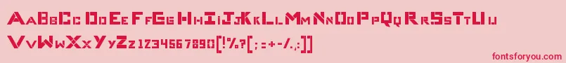フォントCompliceBold – ピンクの背景に赤い文字