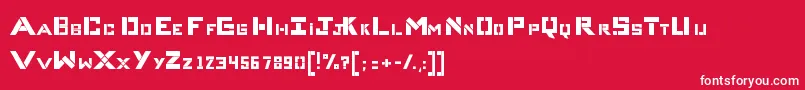 フォントCompliceBold – 赤い背景に白い文字