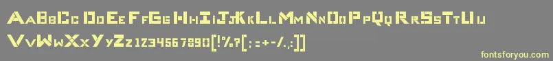 Шрифт CompliceBold – жёлтые шрифты на сером фоне