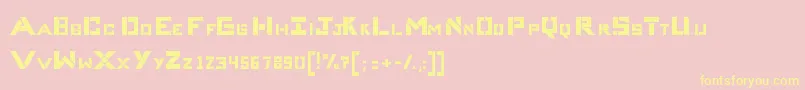 CompliceBold-fontti – keltaiset fontit vaaleanpunaisella taustalla