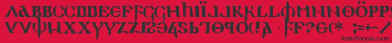 HolyEmpire Font – Black Fonts on Red Background