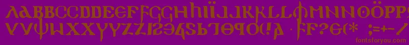 HolyEmpire Font – Brown Fonts on Purple Background