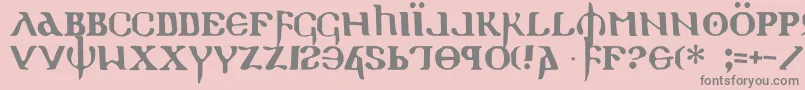 HolyEmpire Font – Gray Fonts on Pink Background