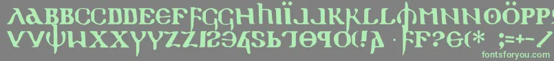 HolyEmpire Font – Green Fonts on Gray Background