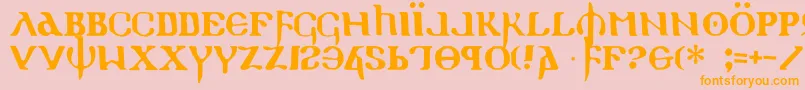 HolyEmpire Font – Orange Fonts on Pink Background