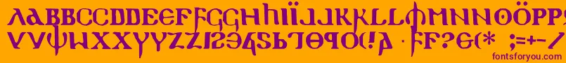 HolyEmpire Font – Purple Fonts on Orange Background
