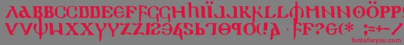 HolyEmpire Font – Red Fonts on Gray Background