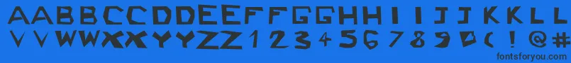 Ckjblock Font – Black Fonts on Blue Background