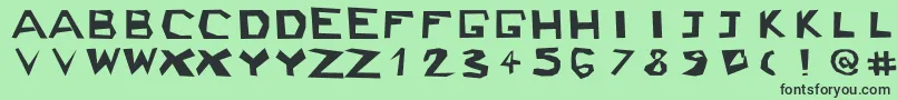 Ckjblock Font – Black Fonts on Green Background