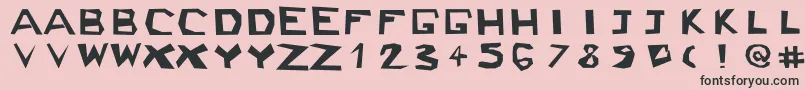 Ckjblock Font – Black Fonts on Pink Background
