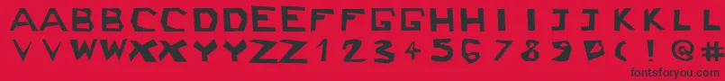 Ckjblock Font – Black Fonts on Red Background