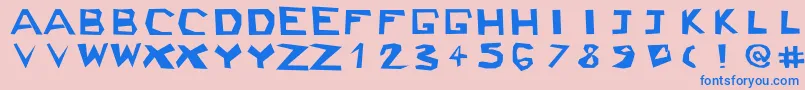 Ckjblock Font – Blue Fonts on Pink Background