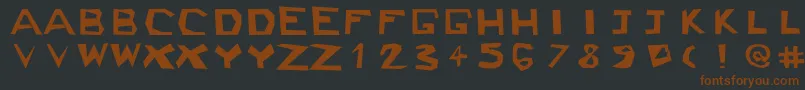 Ckjblock Font – Brown Fonts on Black Background