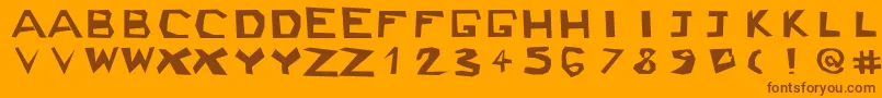 Ckjblock Font – Brown Fonts on Orange Background