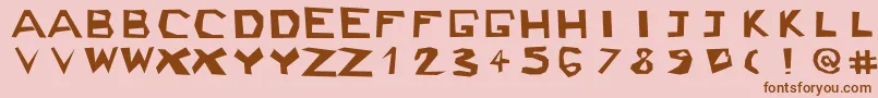 Ckjblock Font – Brown Fonts on Pink Background