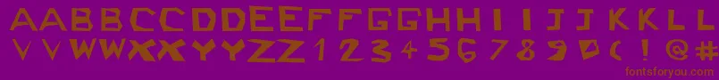 Ckjblock Font – Brown Fonts on Purple Background