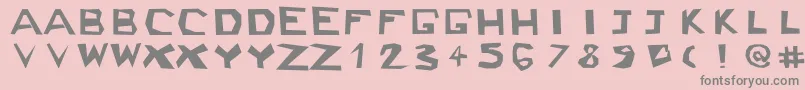 Ckjblock Font – Gray Fonts on Pink Background