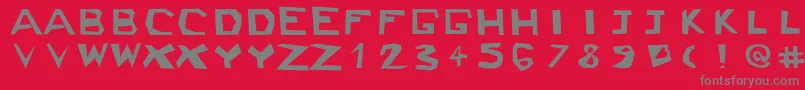 Ckjblock Font – Gray Fonts on Red Background