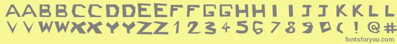 Ckjblock Font – Gray Fonts on Yellow Background