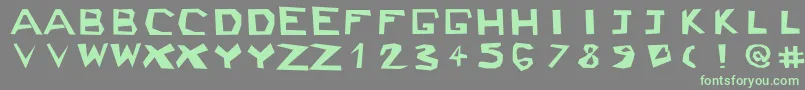 Ckjblock Font – Green Fonts on Gray Background