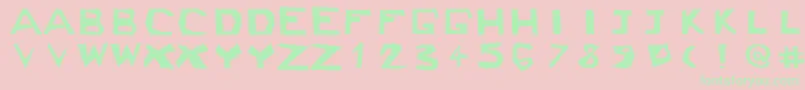 Ckjblock Font – Green Fonts on Pink Background