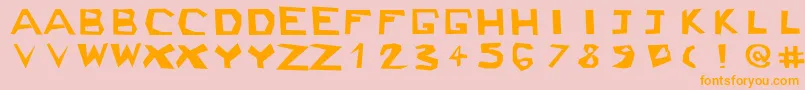 Ckjblock Font – Orange Fonts on Pink Background