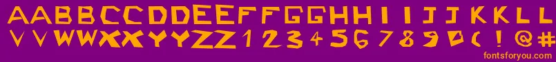 Ckjblock Font – Orange Fonts on Purple Background