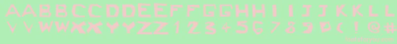 Ckjblock Font – Pink Fonts on Green Background