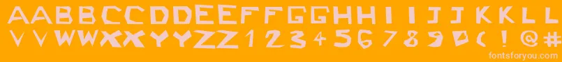 Ckjblock Font – Pink Fonts on Orange Background