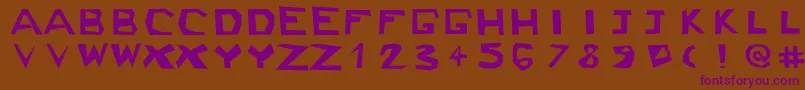 Ckjblock Font – Purple Fonts on Brown Background