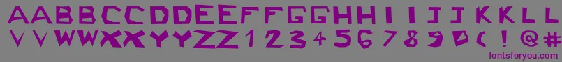 Ckjblock Font – Purple Fonts on Gray Background