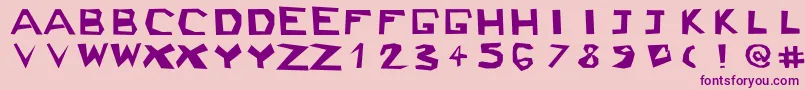 Ckjblock Font – Purple Fonts on Pink Background