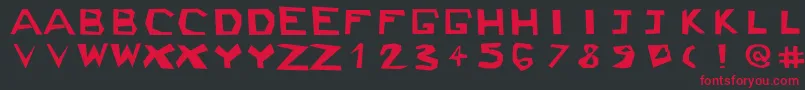 Ckjblock Font – Red Fonts on Black Background