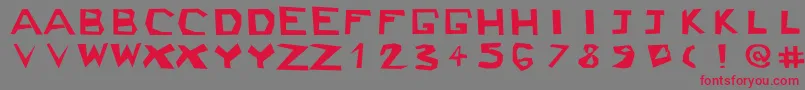 Ckjblock Font – Red Fonts on Gray Background