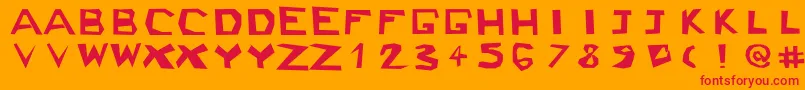 Ckjblock Font – Red Fonts on Orange Background