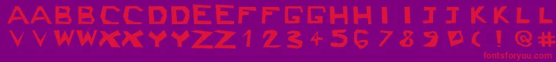 Ckjblock Font – Red Fonts on Purple Background