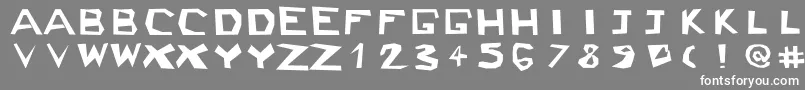 Ckjblock Font – White Fonts on Gray Background