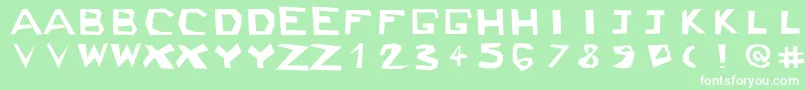 Ckjblock Font – White Fonts on Green Background