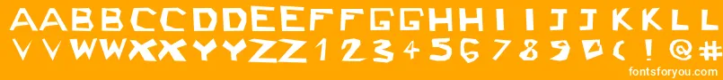 Ckjblock Font – White Fonts on Orange Background