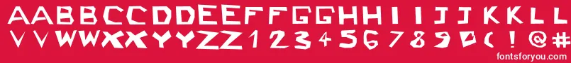 Ckjblock Font – White Fonts on Red Background