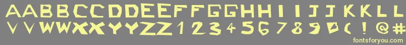 Ckjblock Font – Yellow Fonts on Gray Background