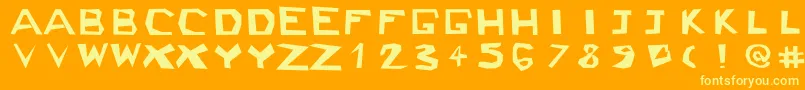 Ckjblock Font – Yellow Fonts on Orange Background