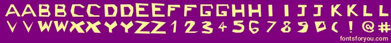 Ckjblock Font – Yellow Fonts on Purple Background