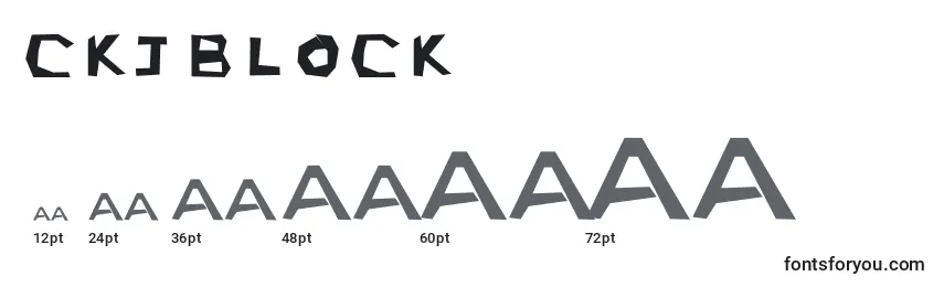 Размеры шрифта Ckjblock
