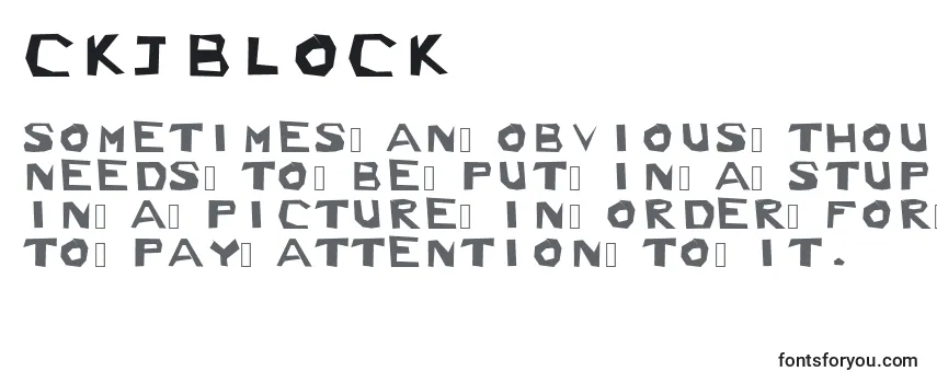 Шрифт Ckjblock