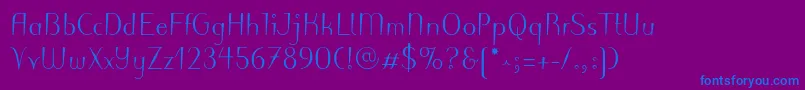 Шрифт PuritasLtMedium – синие шрифты на фиолетовом фоне