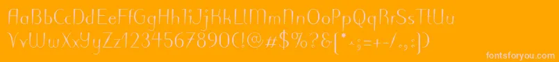 Police PuritasLtMedium – polices roses sur fond orange