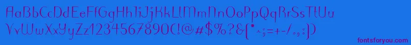 Шрифт PuritasLtMedium – фиолетовые шрифты на синем фоне
