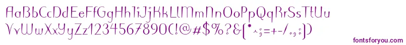 PuritasLtMedium Font – Purple Fonts on White Background
