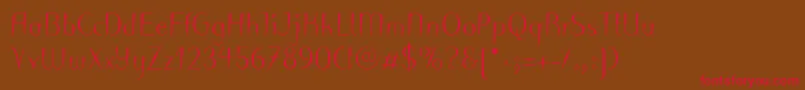 PuritasLtMedium Font – Red Fonts on Brown Background